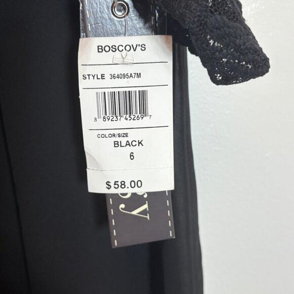 Luxology Women's Black Lace Dress Shirt Size 6 - Picture 5 of 6